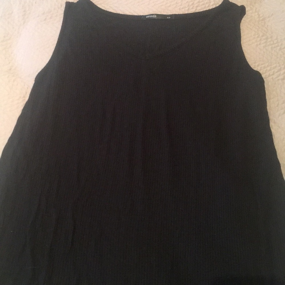 Black tank top
